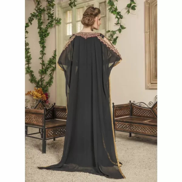 Women Black color Free Size Kaftan - Image 4